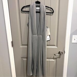 Sexy Calvin Klein derp V neck pleated front dress size 10